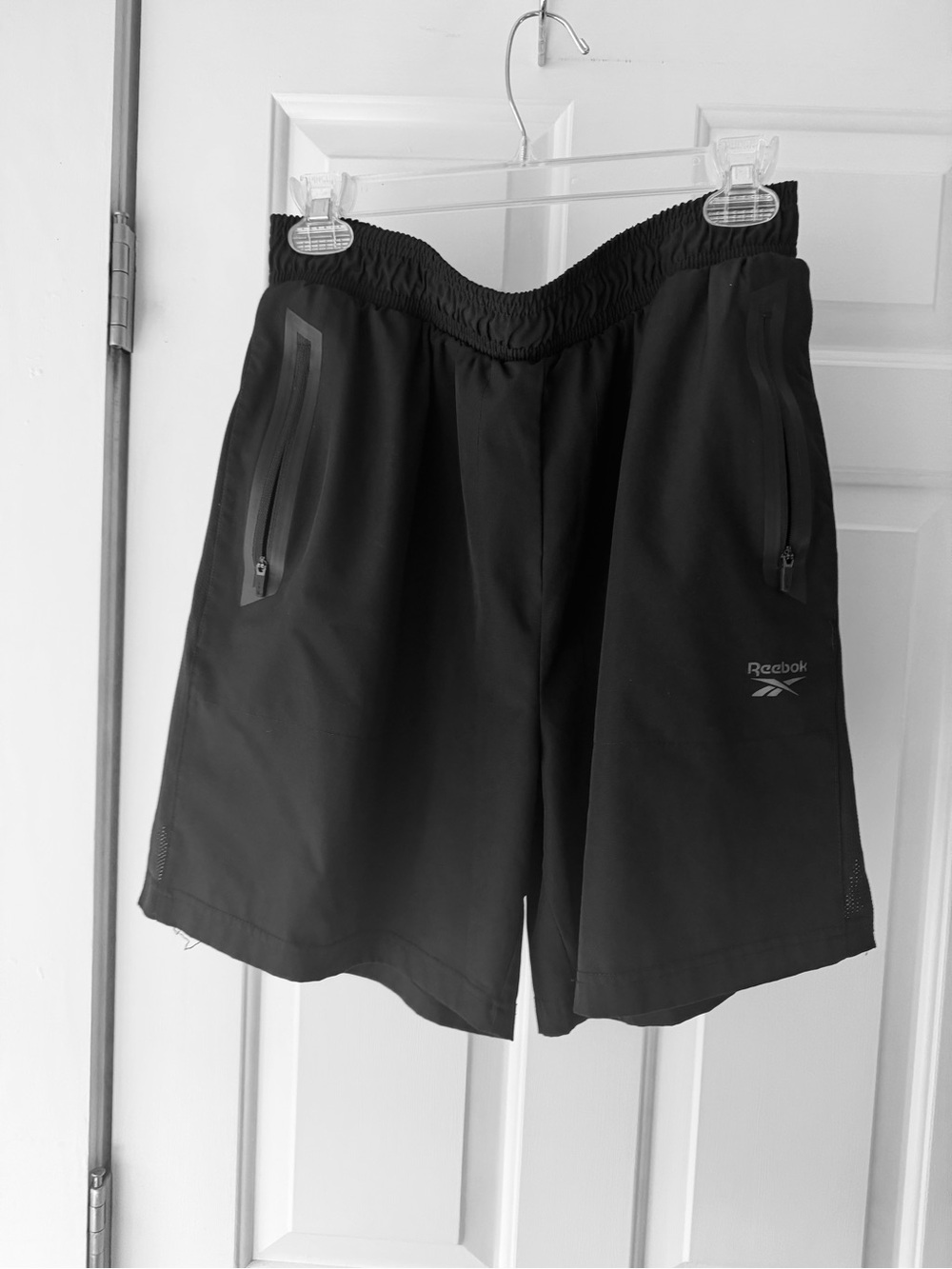 Reebok Black Men’s Athletic Shorts with Zip Pockets